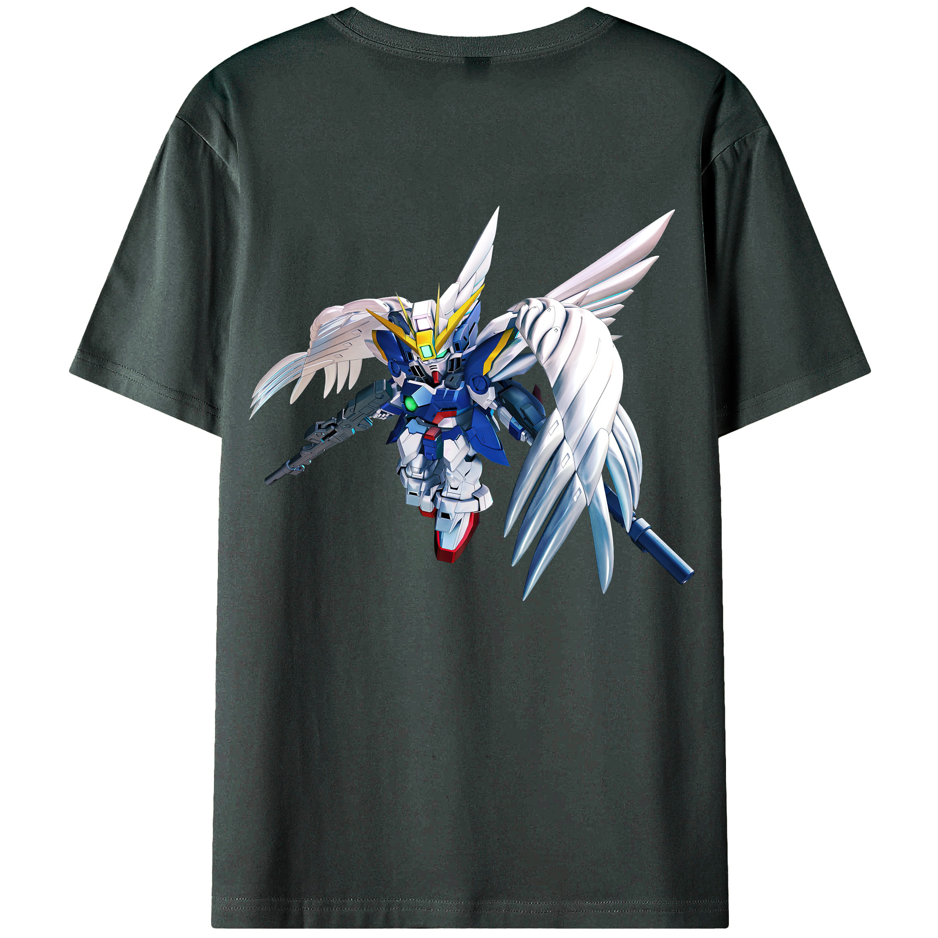 （画像用） 機動戦士ガンダム Mobile Suit Gundam 綿100％ メンズ半袖Tシャツ（バックプリント） 通気性